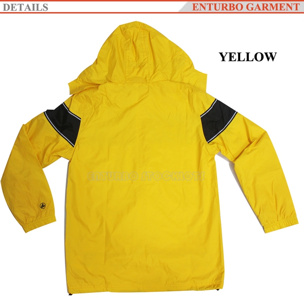 żółta kurtka przeciwdeszczowa męska